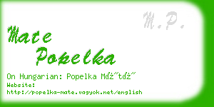 mate popelka business card